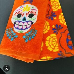 Colorful Sugar Skull Towel